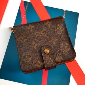 LOUIS VUITTON Classic Mono zippy compact wallet